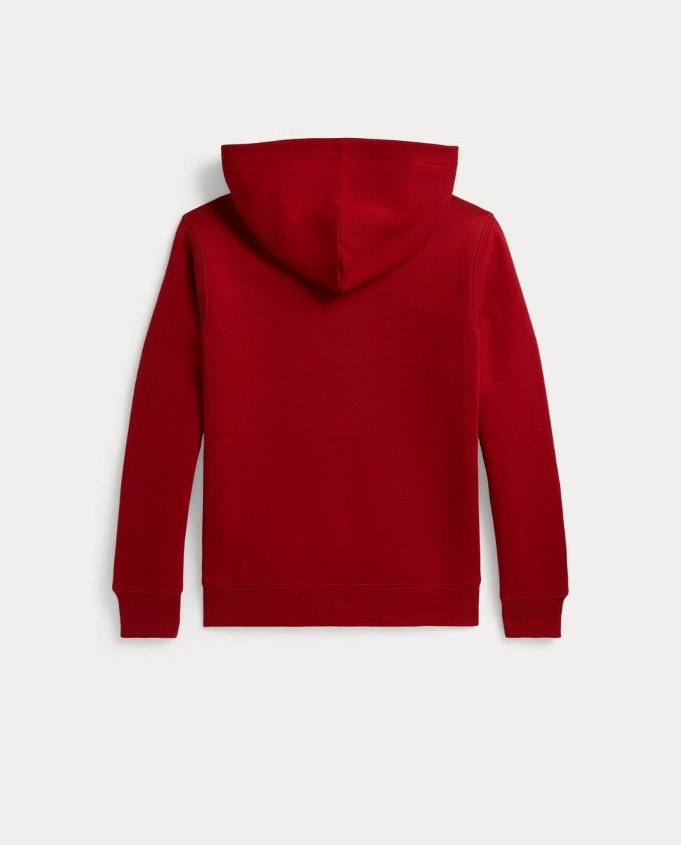 Sweatshirt Unissexo de Felpa com Capuz Vermelho-2