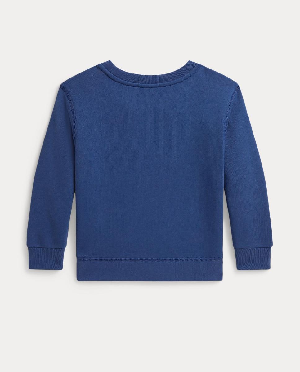 Sweatshirt Unissexo de Felpa com Decote Redondo Azul-2