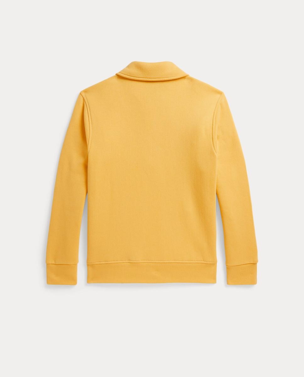 Sweatshirt Unissexo de Felpa com Colarinho de Polo Amarelo-2