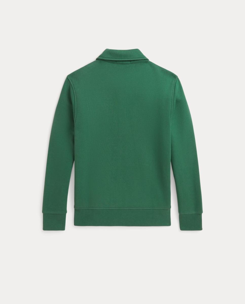 Sweatshirt Unissexo de Felpa com Estampado Gráfico de Cães Verde-2