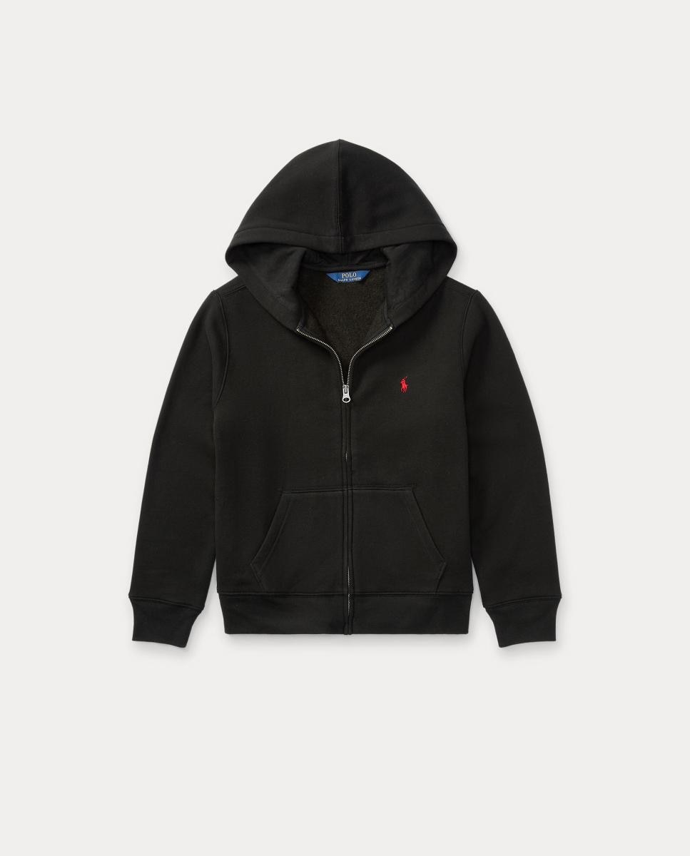 Sweatshirt de Felpa Unissexo com Capuz e Fecho de Correr Preto-4