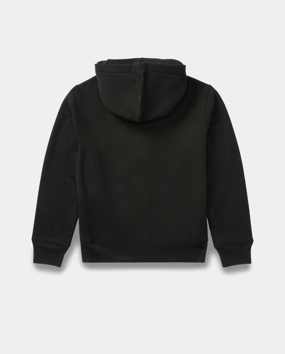 Sweatshirt de Felpa Unissexo com Capuz e Fecho de Correr Preto-5