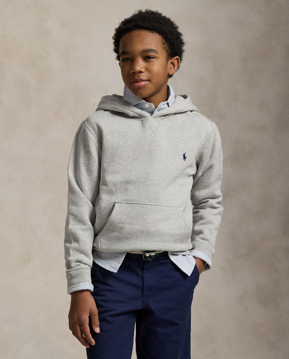 Sweatshirt Unissexo de Felpa com Capuz Polo Ralph Lauren Cinzento-claro-2