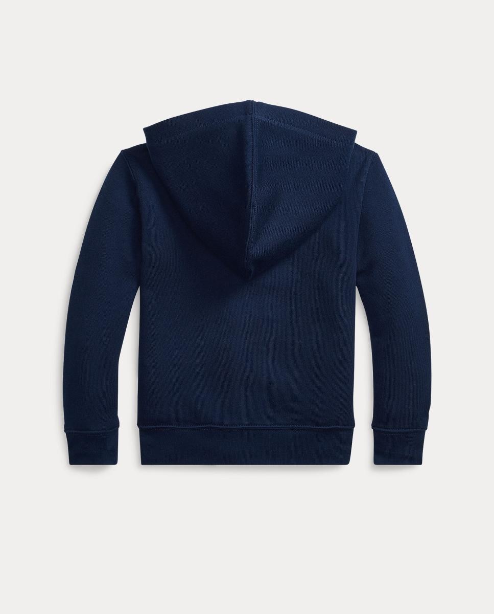 Sweatshirt de Felpa Unissexo com Capuz e Fecho de Correr Azul-marinho-6