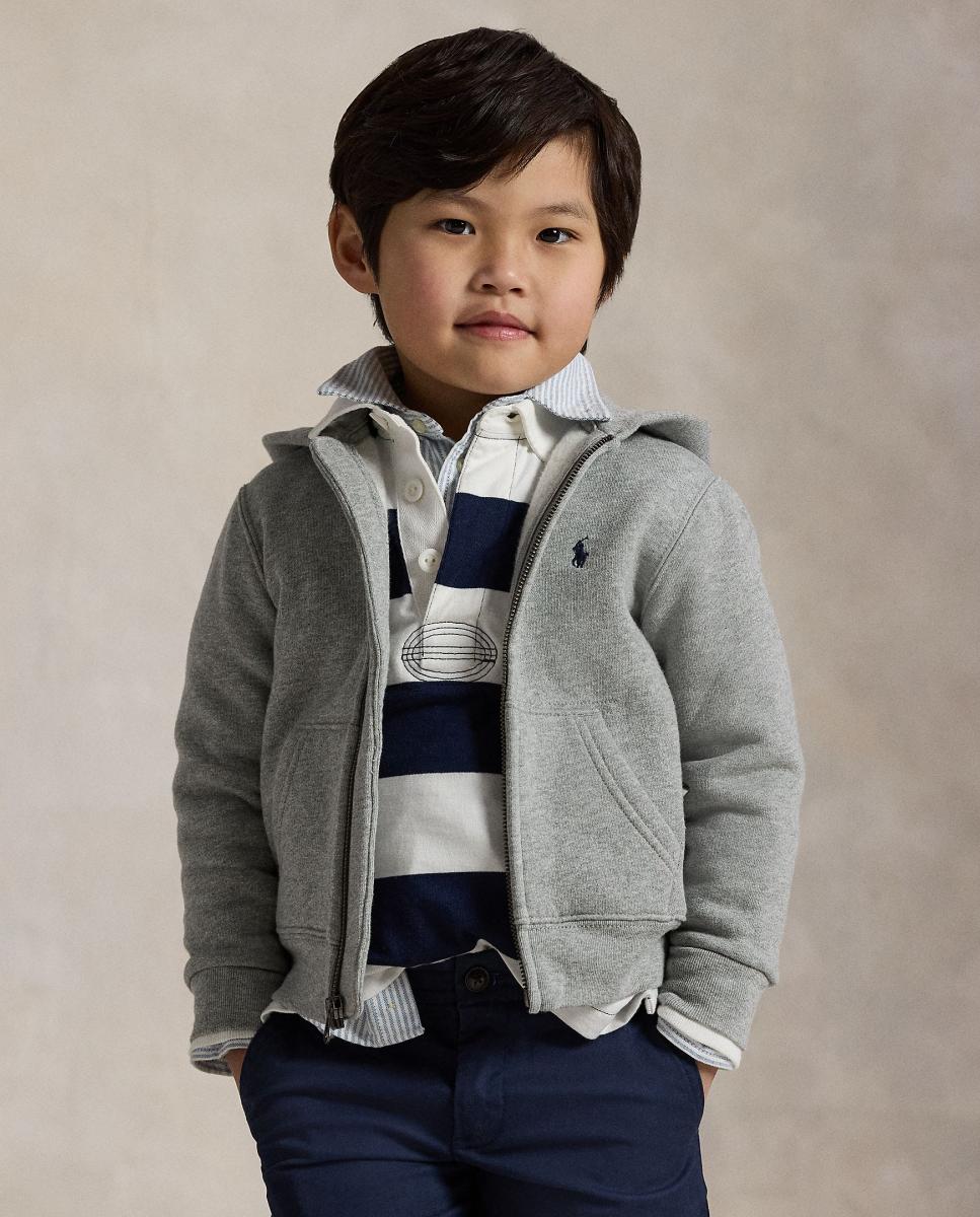 Sudadera de niño en gris con capucha - Polo Ralph Lauren - Gris claro Gris claro-2