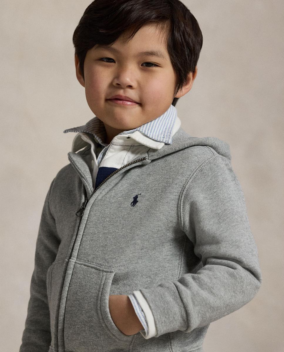 Sudadera de niño en gris con capucha - Polo Ralph Lauren - Gris claro Gris claro-3