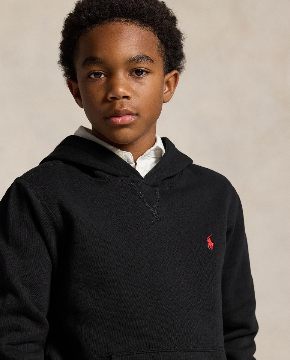 Sweatshirt Unissexo de Felpa com Capuz Preto-3