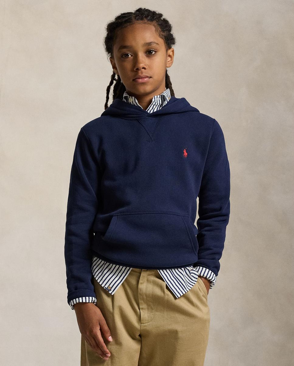 Sweatshirt Unissexo de Felpa com Capuz Azul-marinho-2