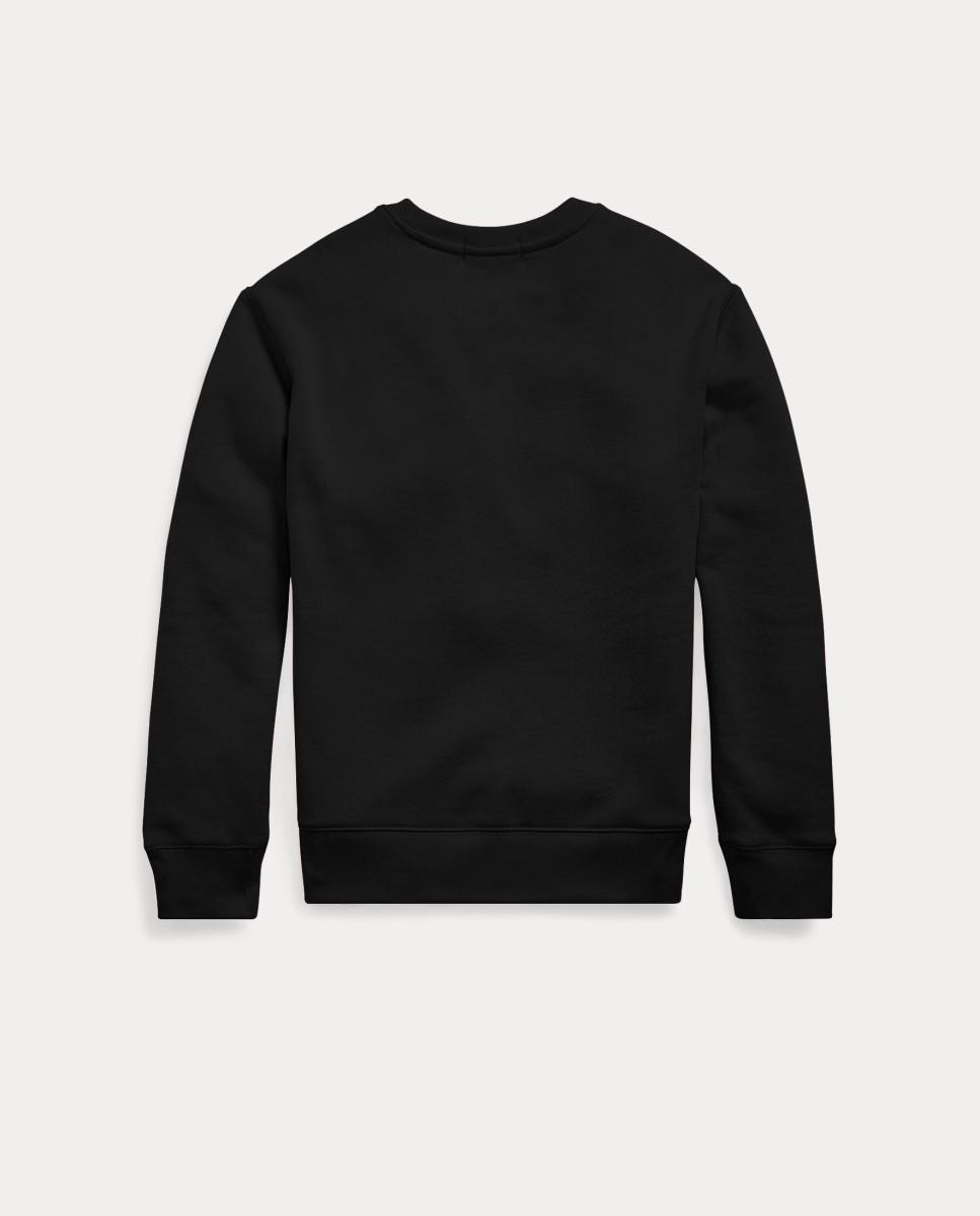 Sweatshirt preta com decote redondo Preto-5
