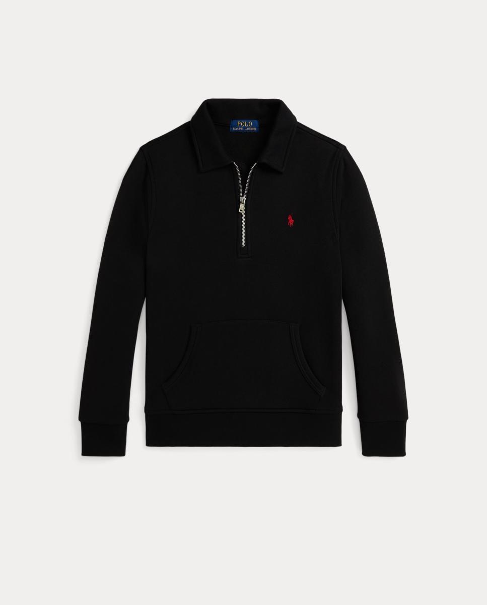 Sweatshirt Unissexo de Felpa com Colarinho de Polo Polo Ralph Lauren Preto-4