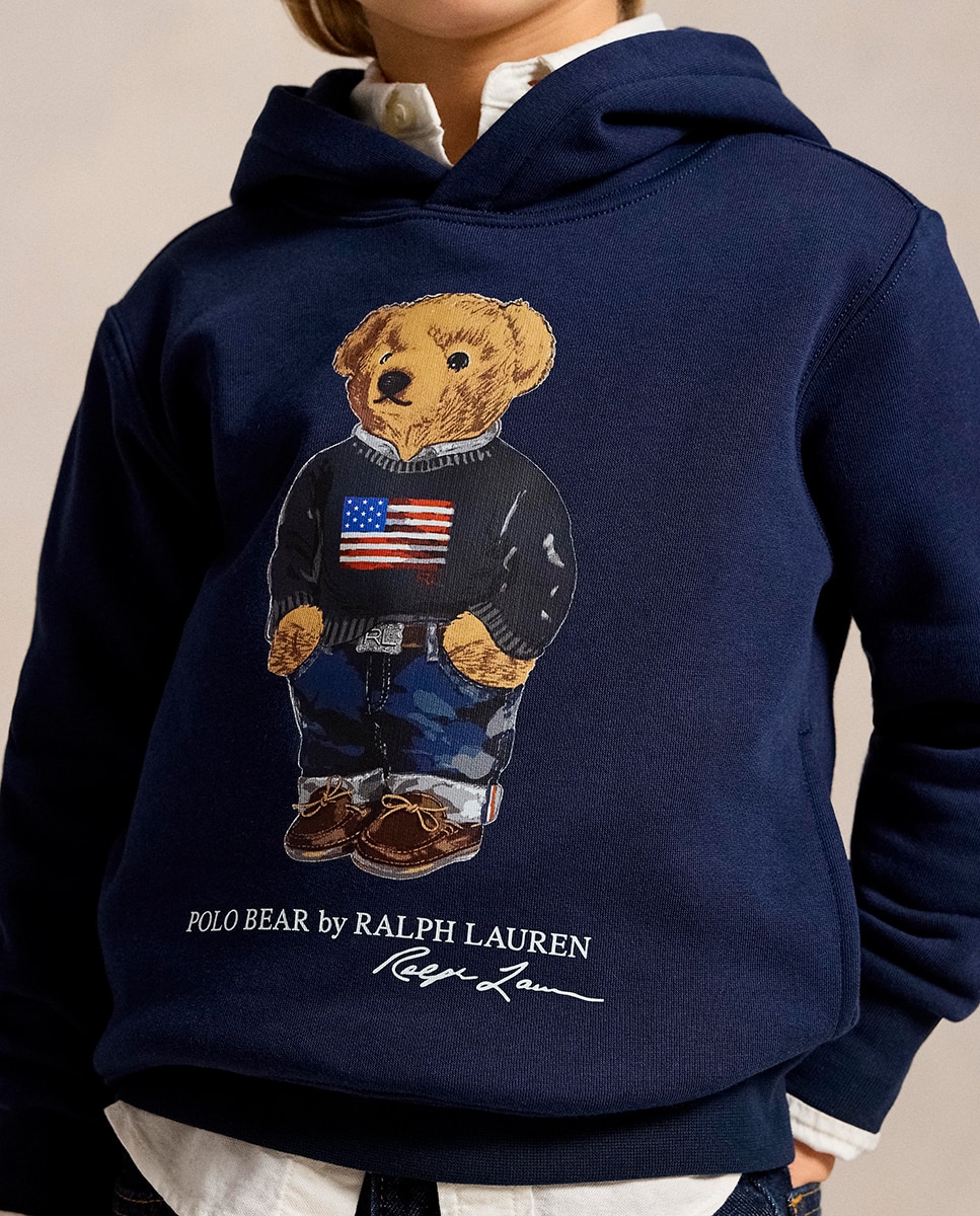 Sweatshirt de Felpa com Capuz e Polo Bear Azul-marinho-2