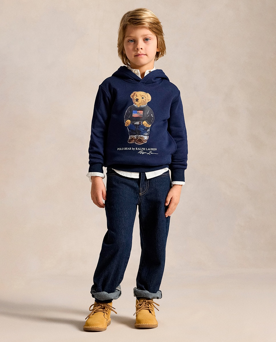 Sweatshirt de Felpa com Capuz e Polo Bear Azul-marinho-3
