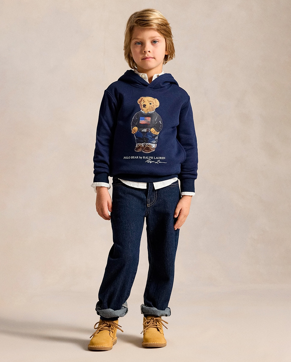 Sweatshirt de Felpa com Capuz e Polo Bear Azul-marinho-3