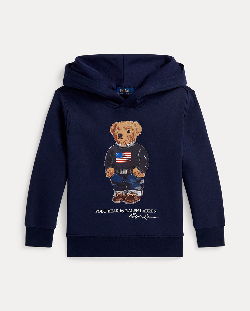 Sweatshirt de Felpa com Capuz e Polo Bear Azul-marinho-4