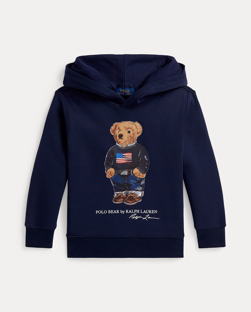 Sweatshirt de Felpa com Capuz e Polo Bear Azul-marinho-4