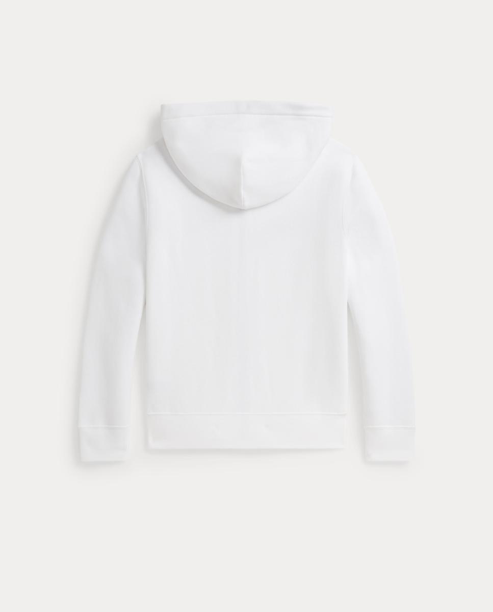 Sweatshirt de Felpa Unissexo com Capuz e Fecho de Correr Polo Ralph Lauren Branco-5