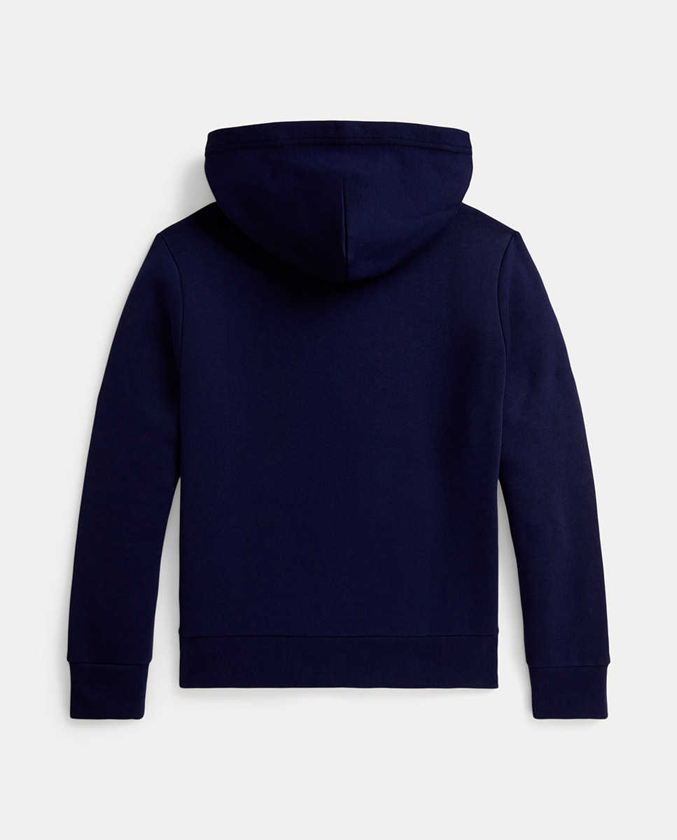 Sweatshirt de Felpa com Capuz e Cavalo Triplo Azul-marinho-2