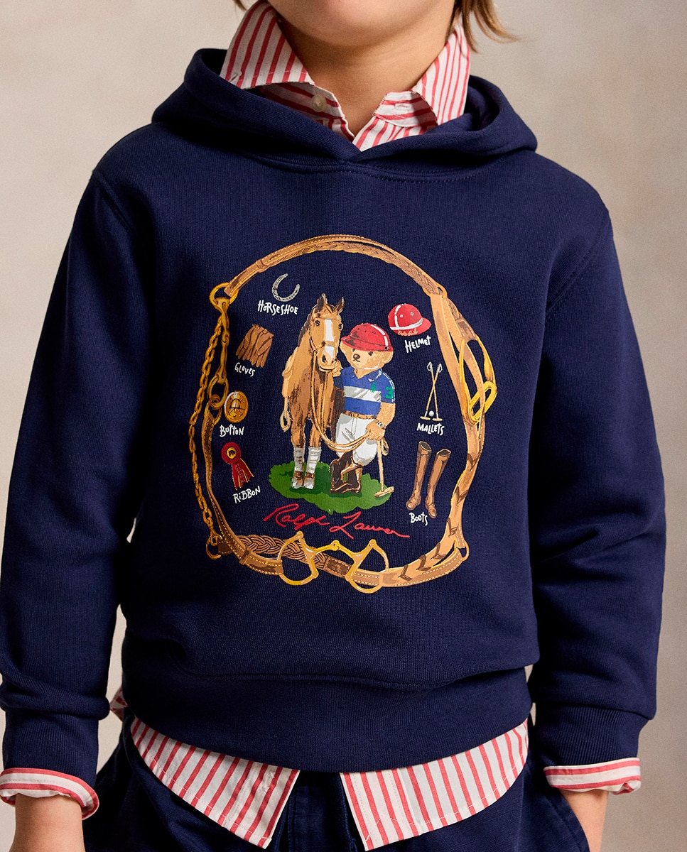 Sweatshirt de Felpa com Capuz e Polo Bear Polo Ralph Lauren Azul-marinho-2