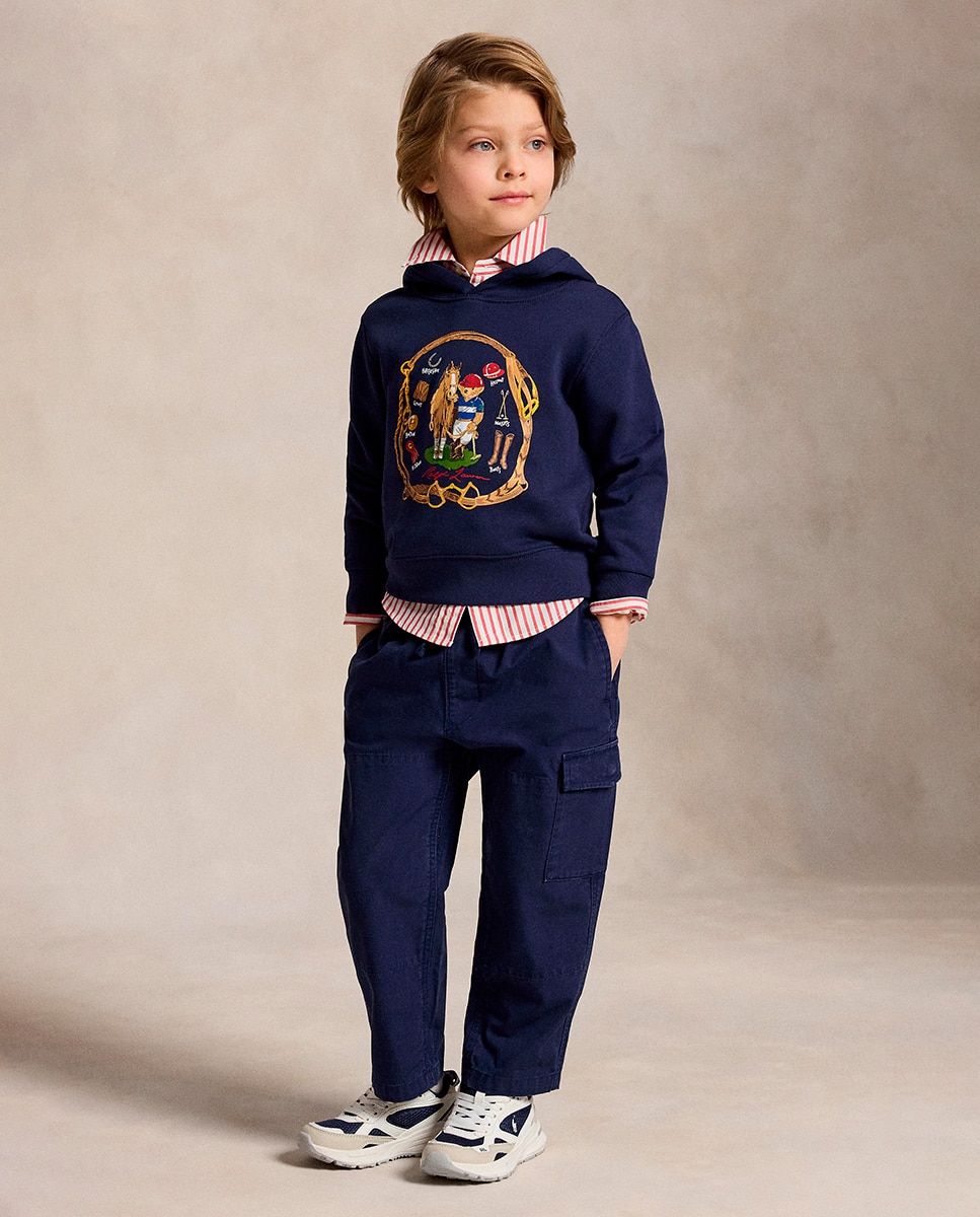 Sweatshirt de Felpa com Capuz e Polo Bear Polo Ralph Lauren Azul-marinho-3