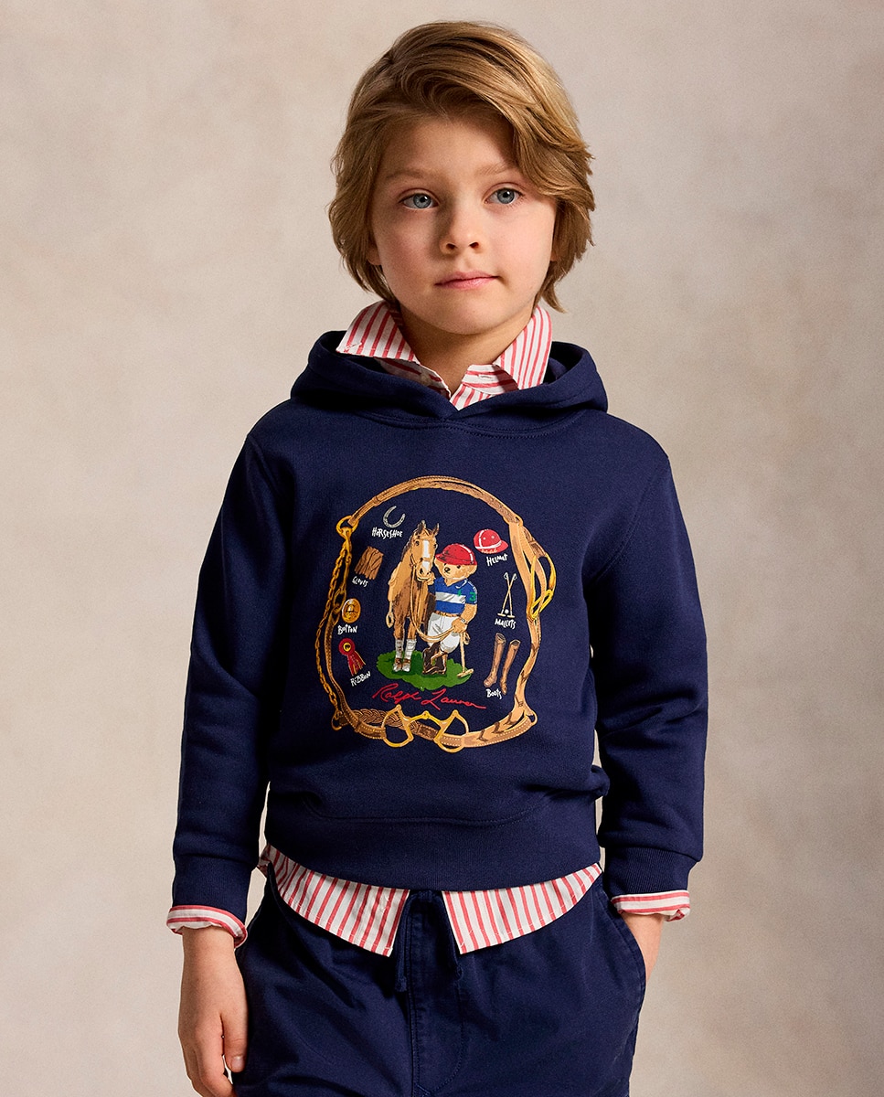 Sweatshirt de Felpa com Capuz e Polo Bear Polo Ralph Lauren Azul-marinho-4