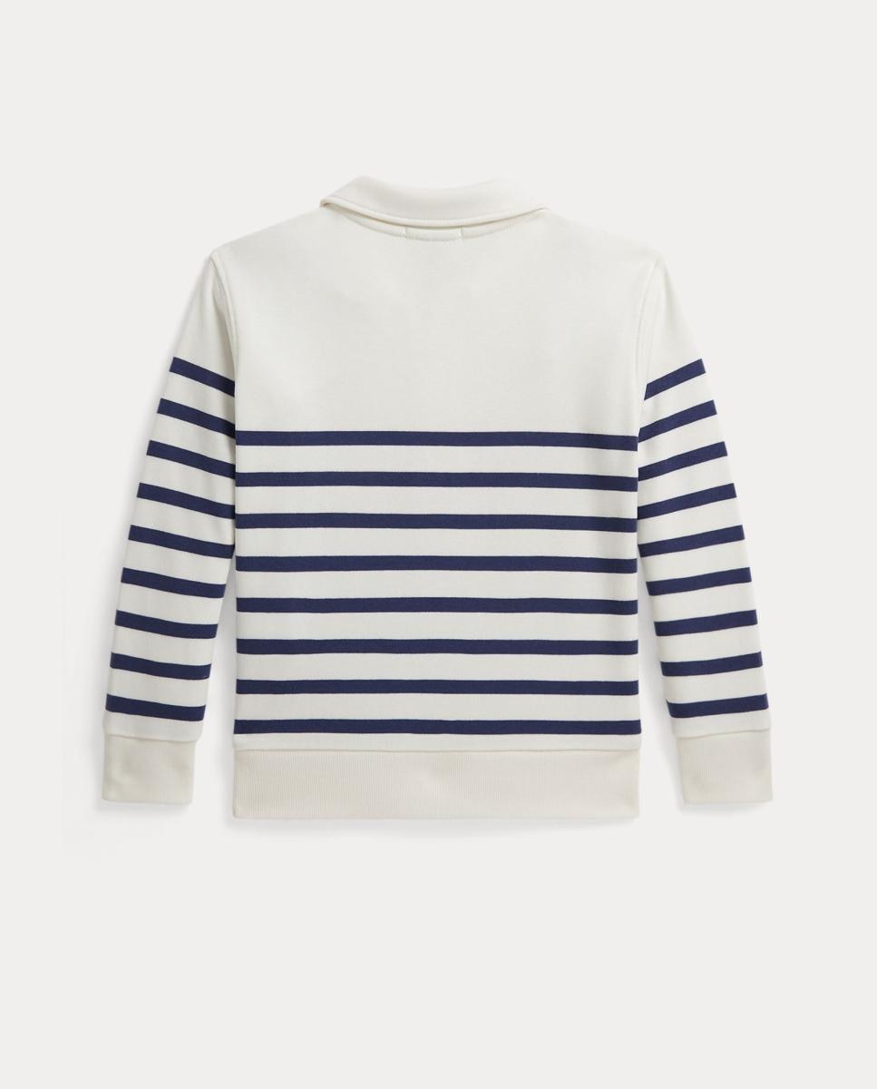Sweatshirt de Algodão com Meio Fecho de Correr Polo Ralph Lauren Azul/Branco-8