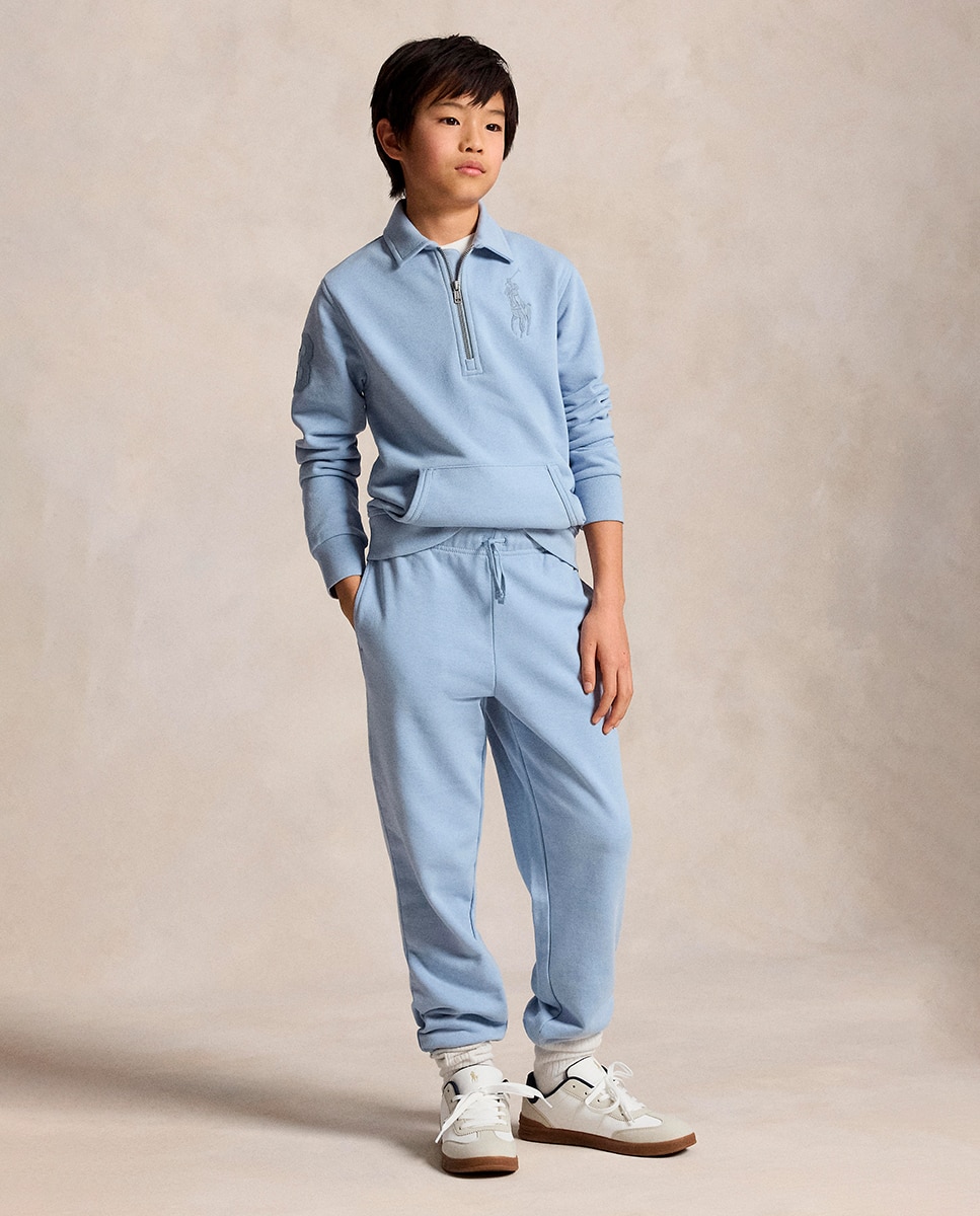 Sweatshirt Unissexo com Fecho de Correr e Big Tony a Condizer Polo Ralph Lauren Céu-3