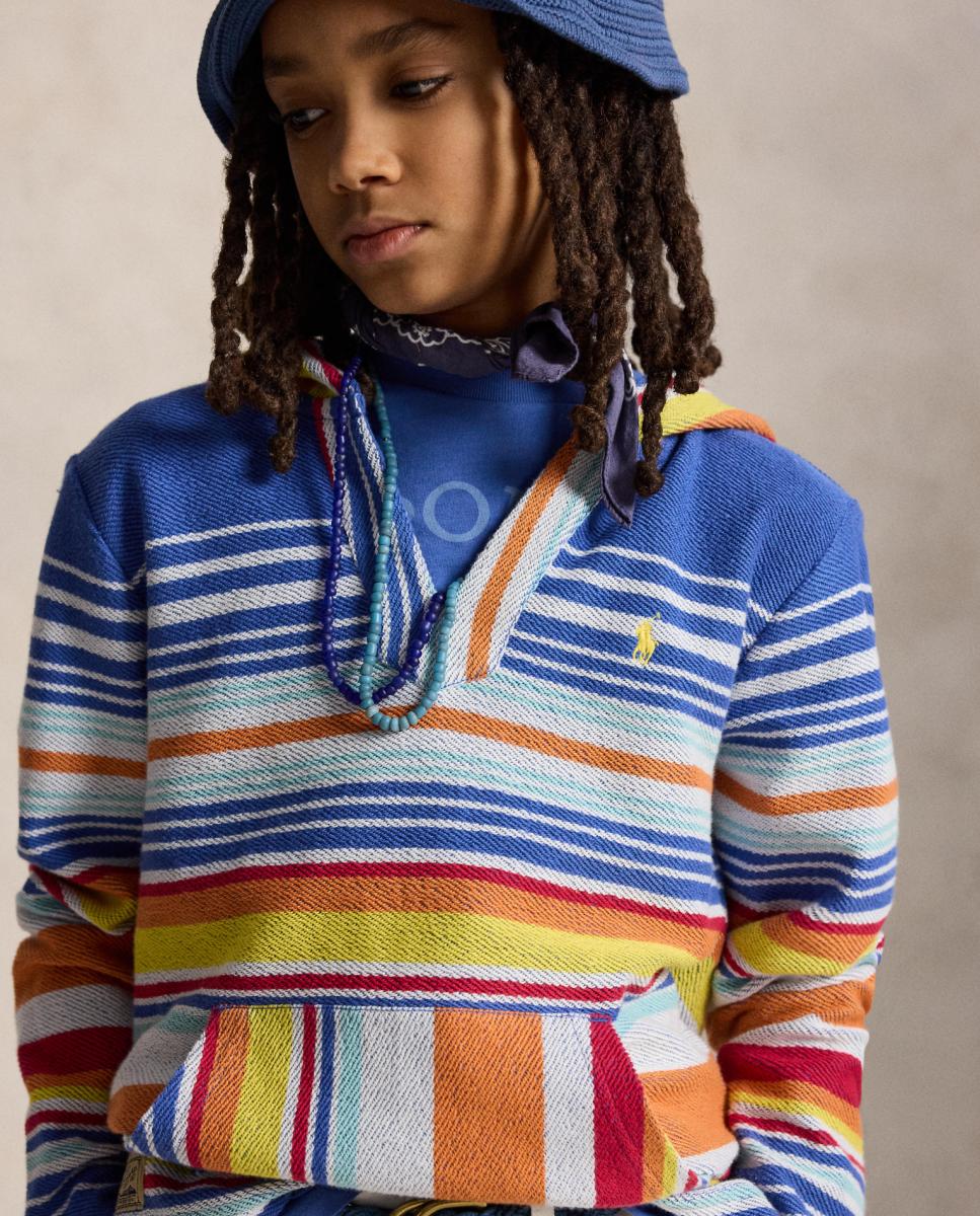 Sweatshirt de Algodão Estampada com Capuz Multicolor-2