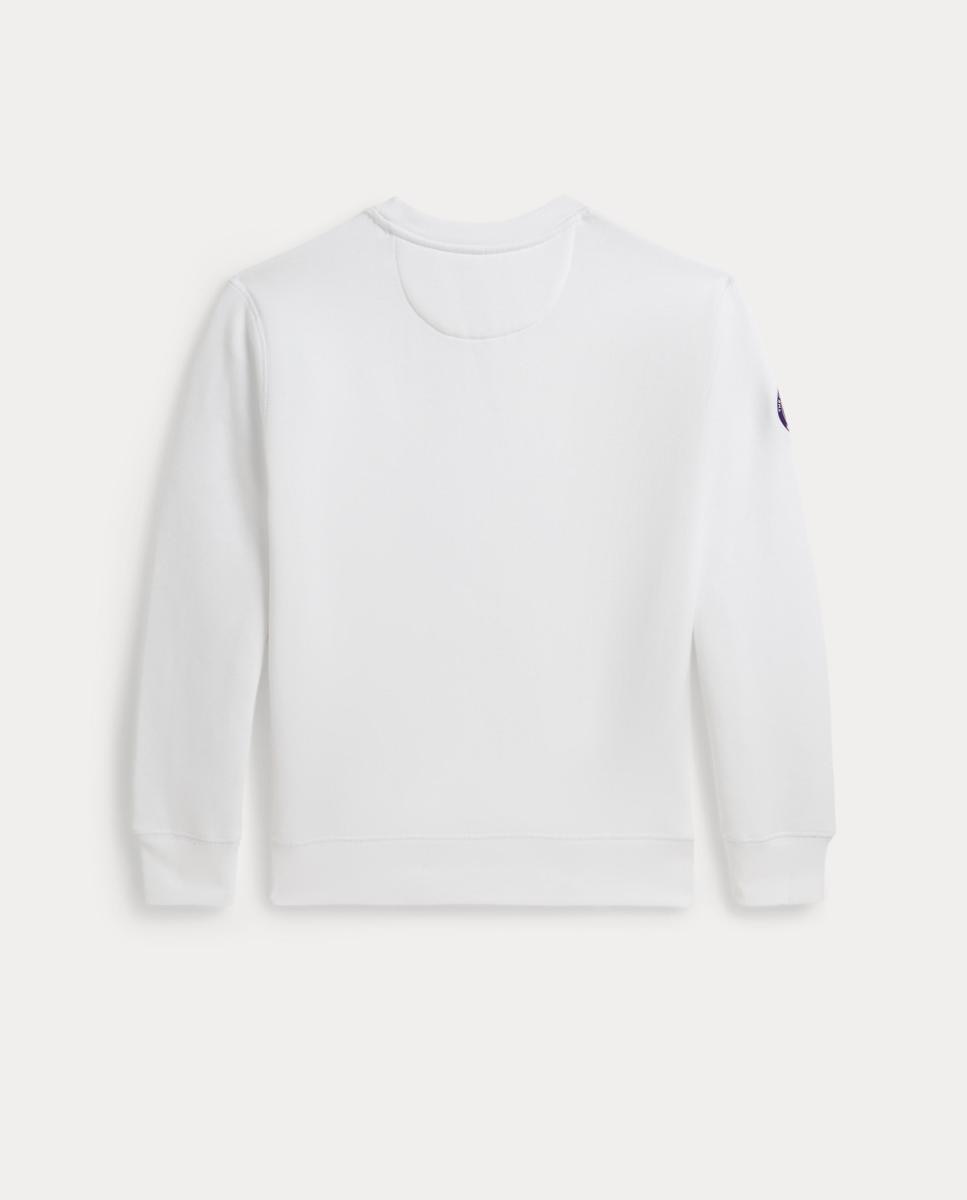 Sweatshirt de Criança de Algodão com Polo Bear Branco-2