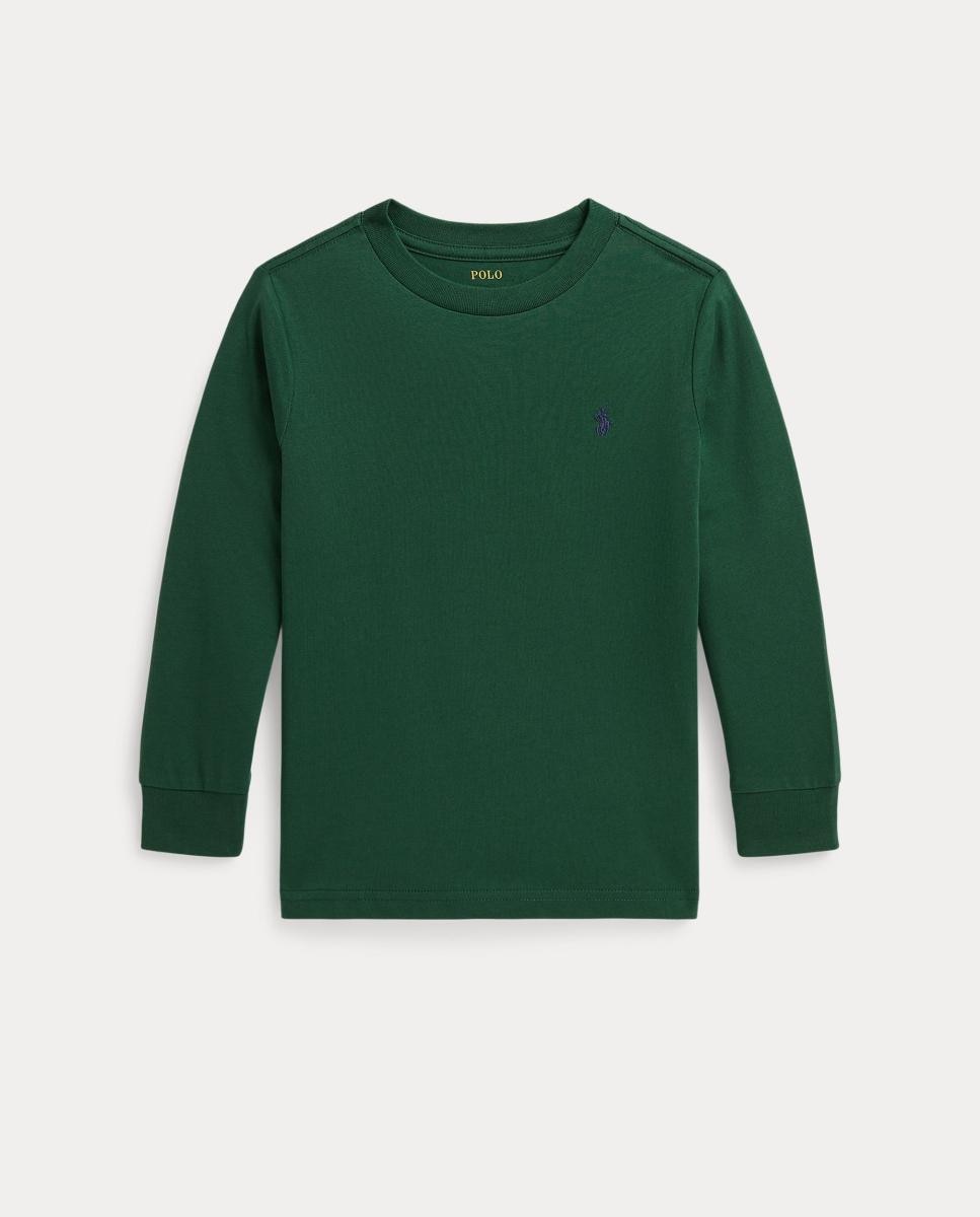 Camiseta de niño de algodón de manga larga - Polo Ralph Lauren - Verde Verde-1