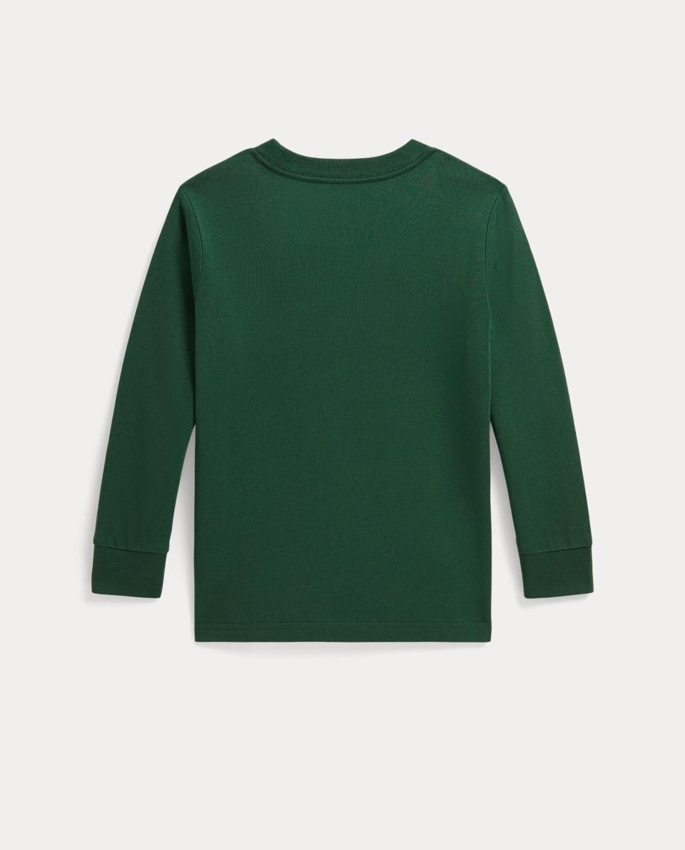 Camiseta de niño de algodón de manga larga - Polo Ralph Lauren - Verde Verde-2