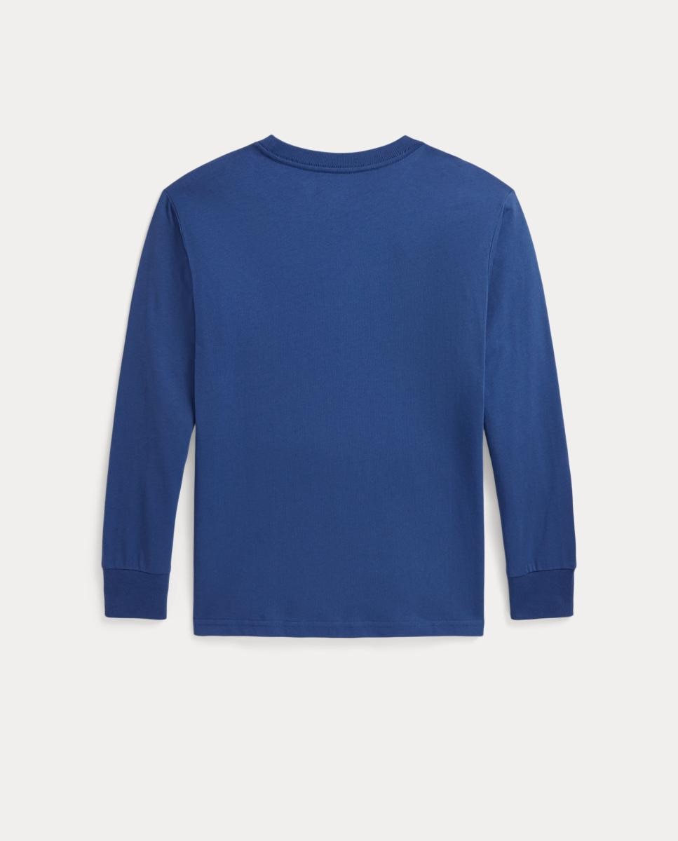 Camiseta de niño de algodón de manga larga - Polo Ralph Lauren - Azul Azul-2