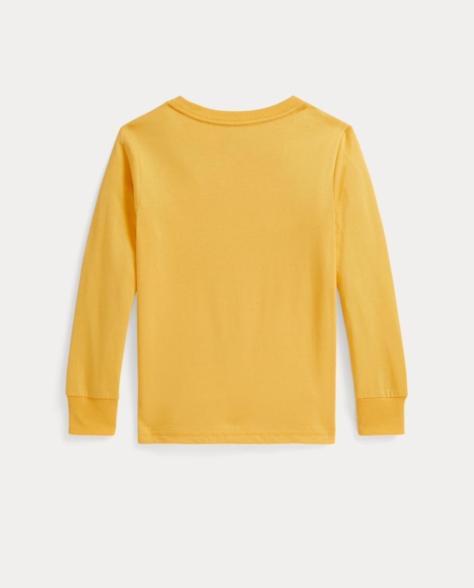 T-shirt com Polo Bear e em Algodão Polo Ralph Lauren Amarelo-2