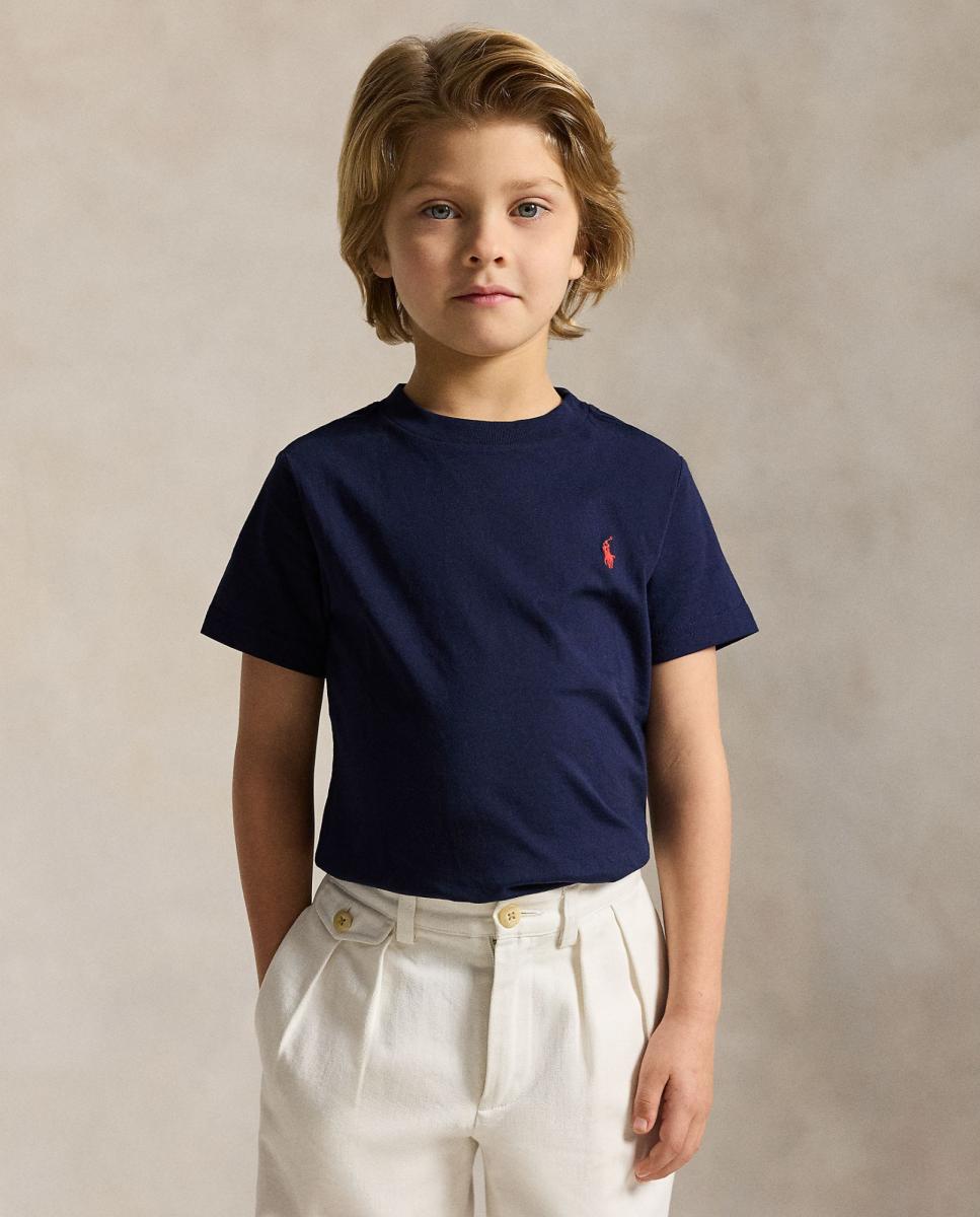 T-shirt de Algodão - Azul-Marinho Azul-marinho-2