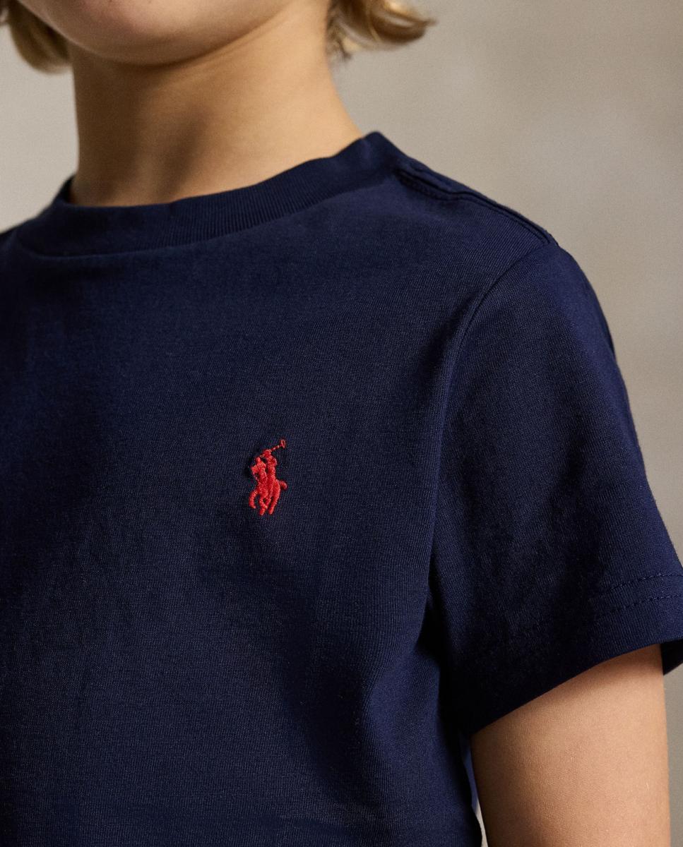 T-shirt de Algodão - Azul-Marinho Azul-marinho-3