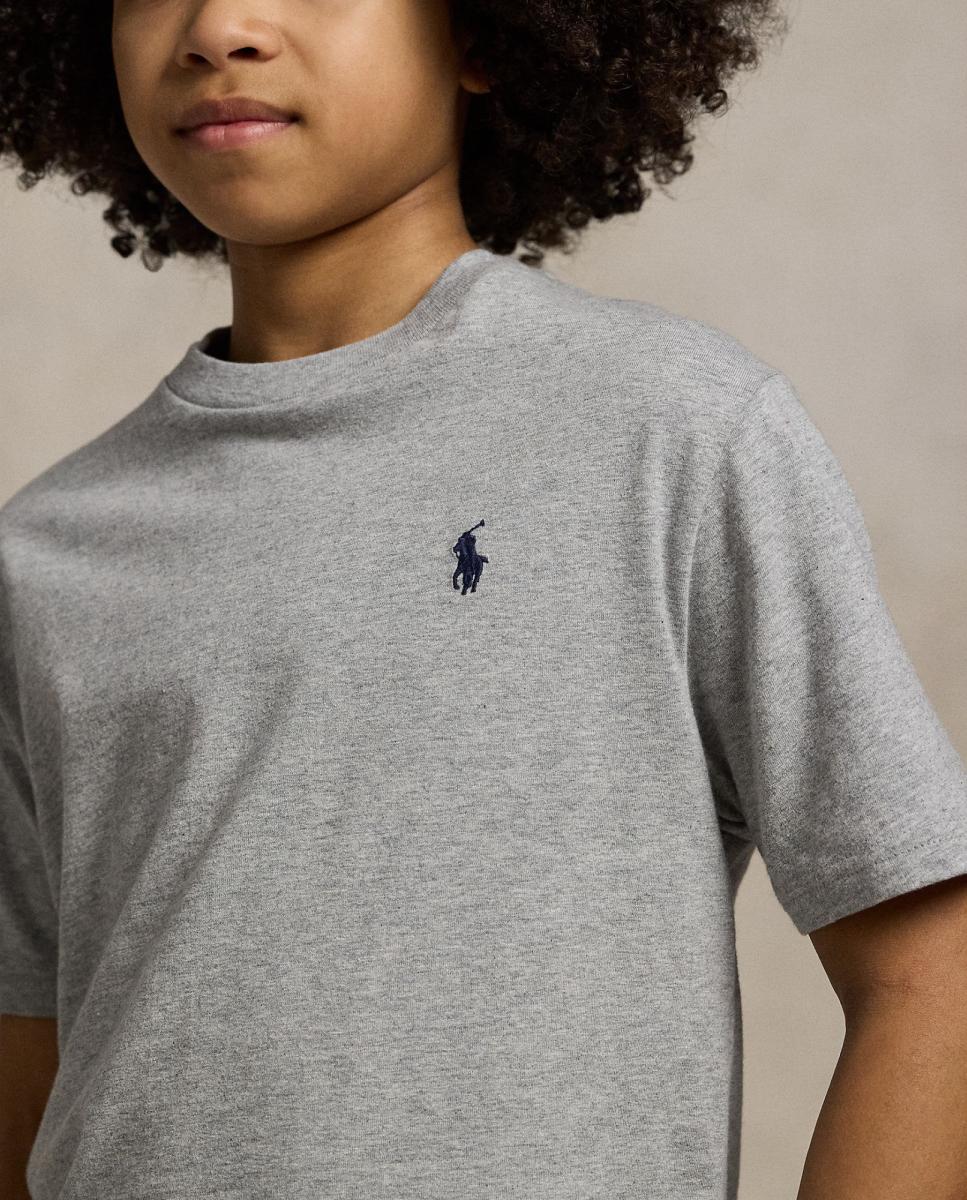 T-shirt em Algodão - Cinzento Cinzento-3