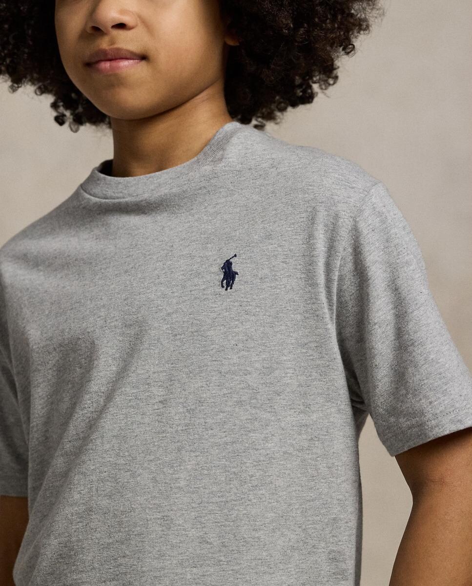 T-shirt em Algodão - Cinzento Cinzento-3