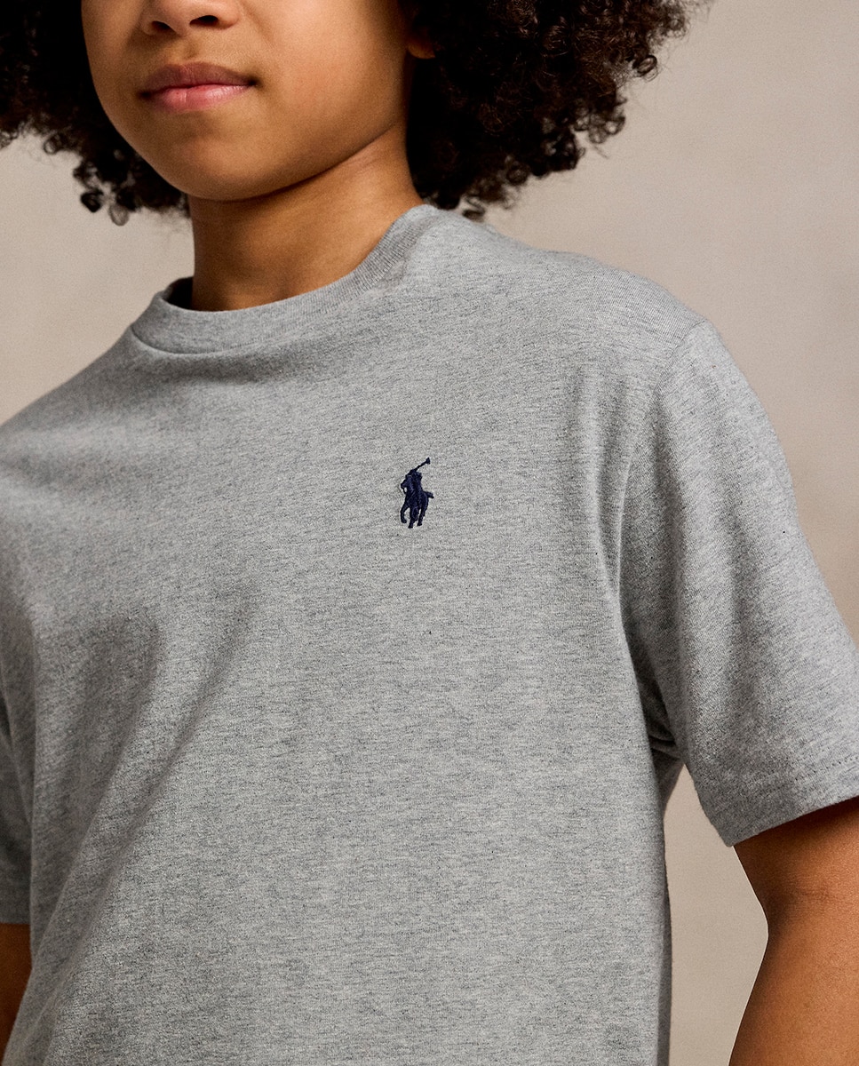 T-shirt em Algodão - Cinzento Cinzento-4