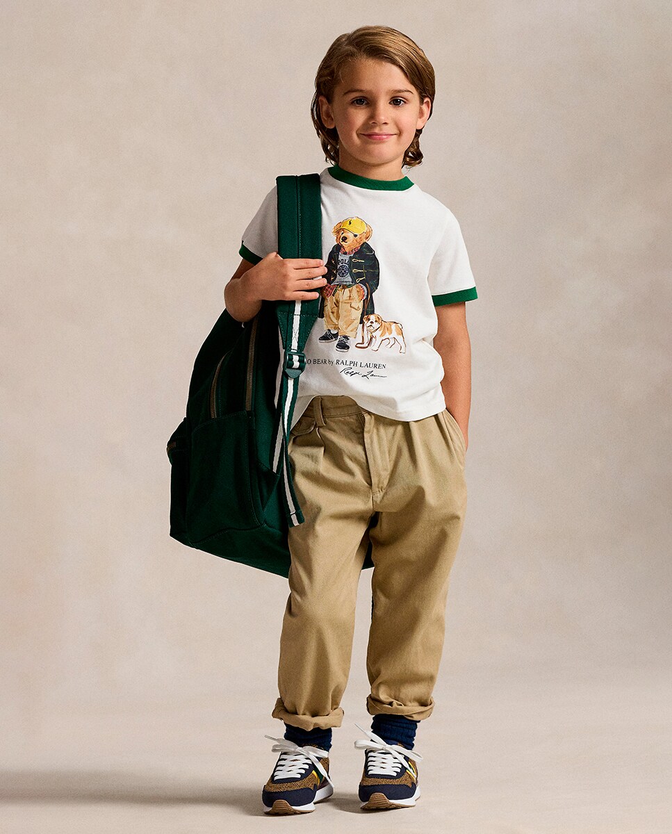 T-shirt com Polo Bear e em Algodão Cru-2