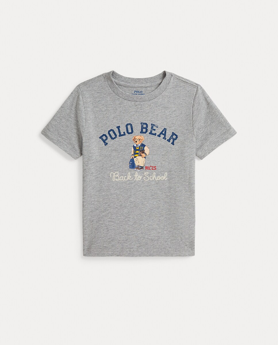 Camisola Malha Jersey Unissexo com Polo Bear Cinzento-4