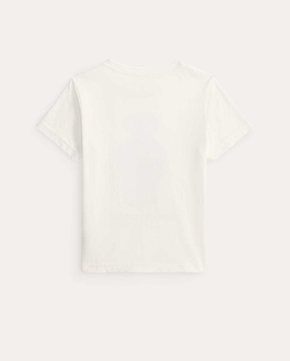 T-shirt de Algodão com Polo Bear Branco-6
