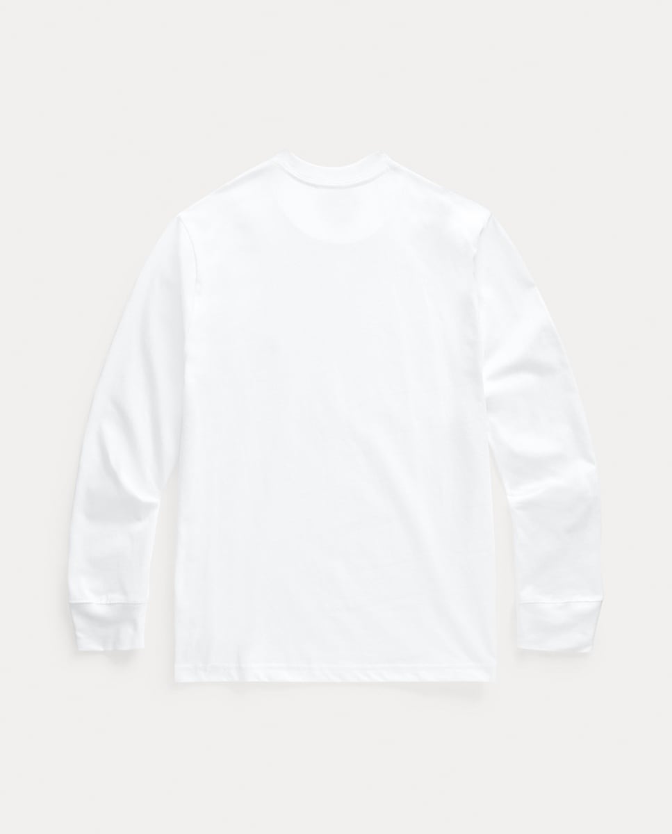 Camisola de Algodão com Manga Comprida Branco-2