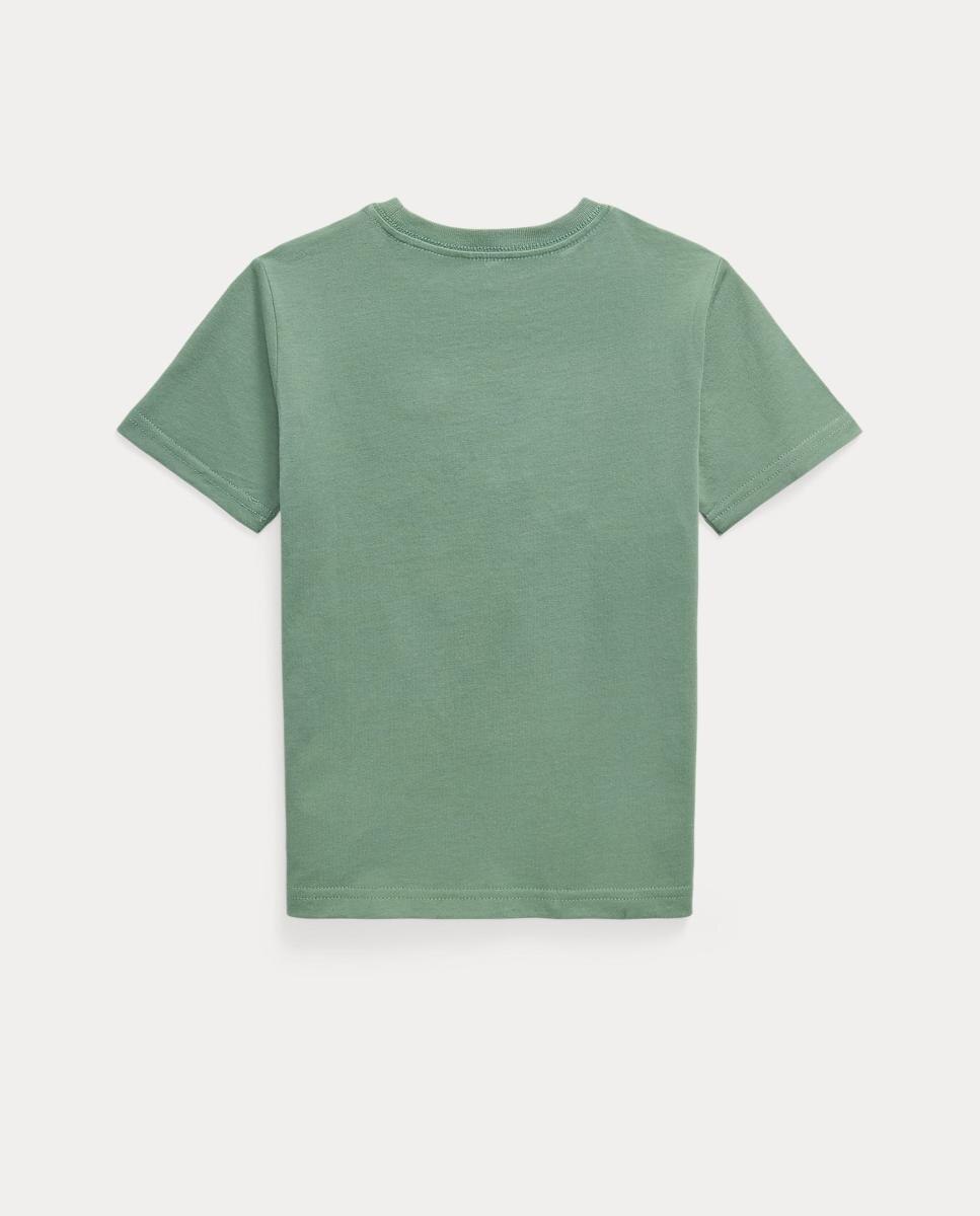 Camiseta de niño de algodón con bolsillo - Polo Ralph Lauren - Verde militar Verde militar-2