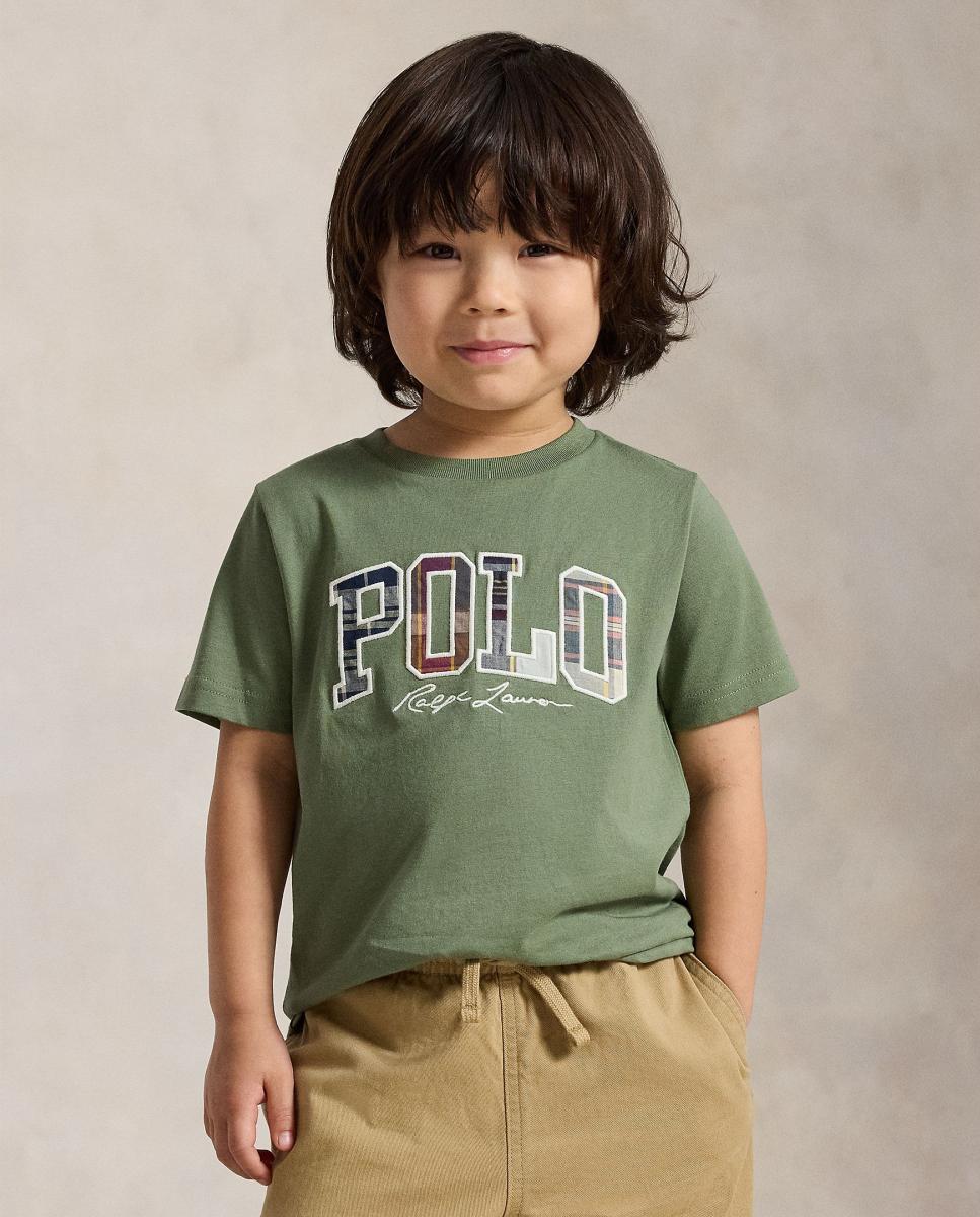 Camiseta de niño en algodón con logotipo - Polo Ralph Lauren - Verde militar Verde militar-1