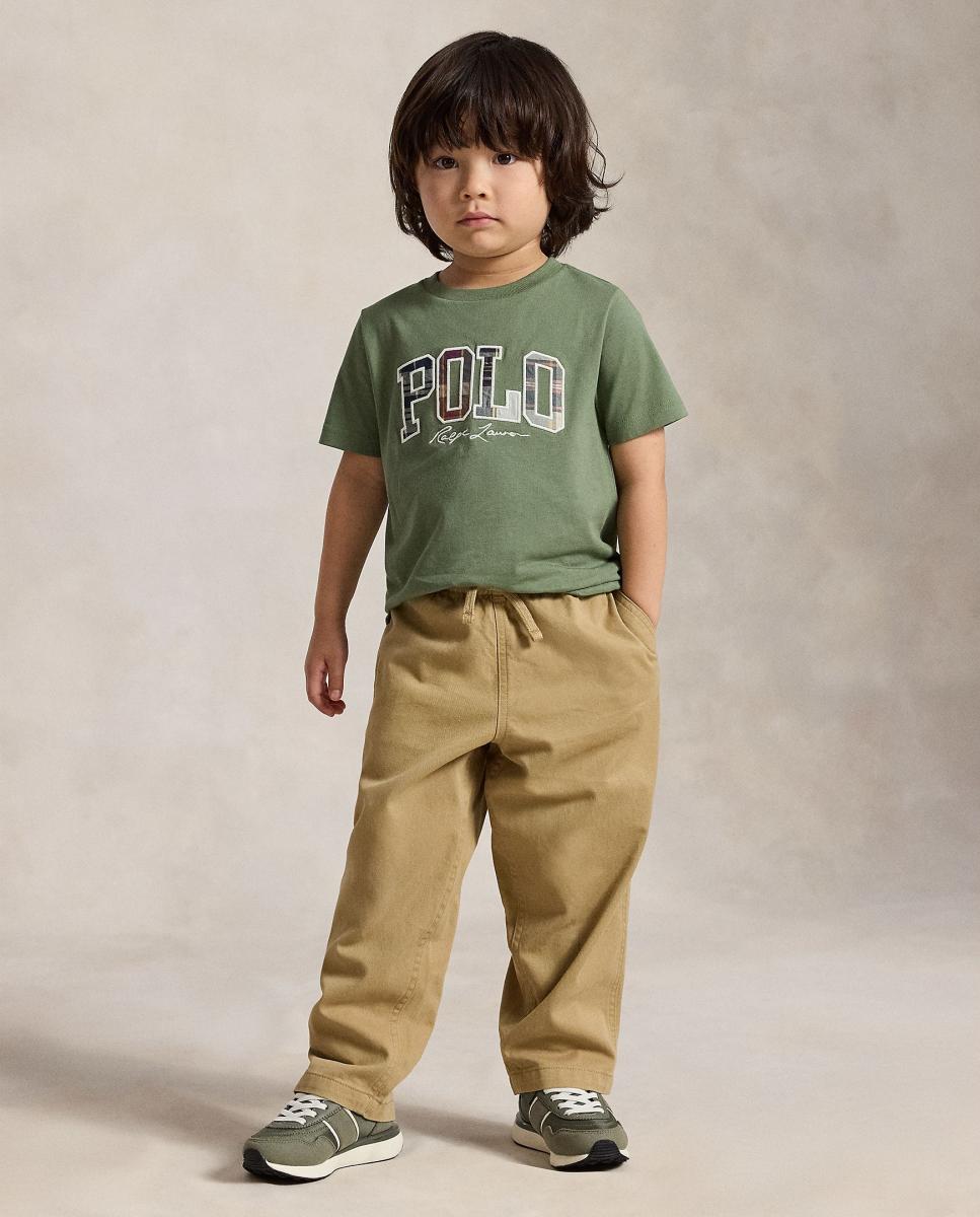 Camiseta de niño en algodón con logotipo - Polo Ralph Lauren - Verde militar Verde militar-3