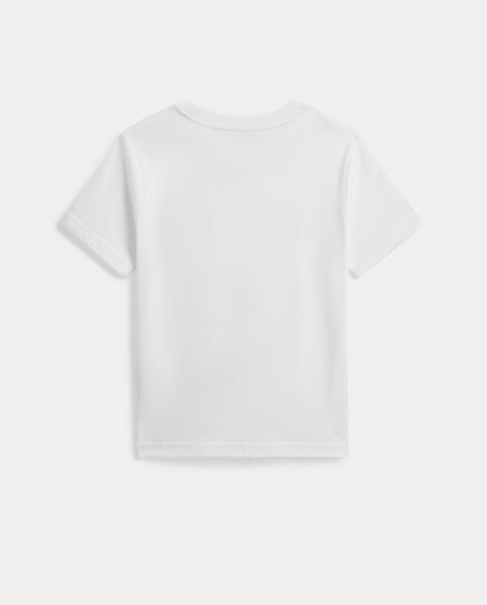 T-shirt com Polo Bear em Algodão Branco-2