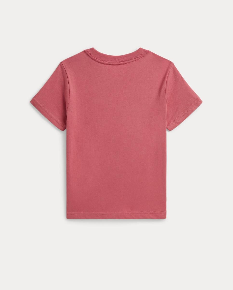 T-shirt com Polo Bear e em Algodão Coral-2