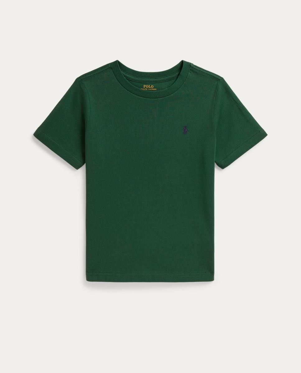 T-shirt Unissexo de Algodão com Logótipo Bordado Verde-1