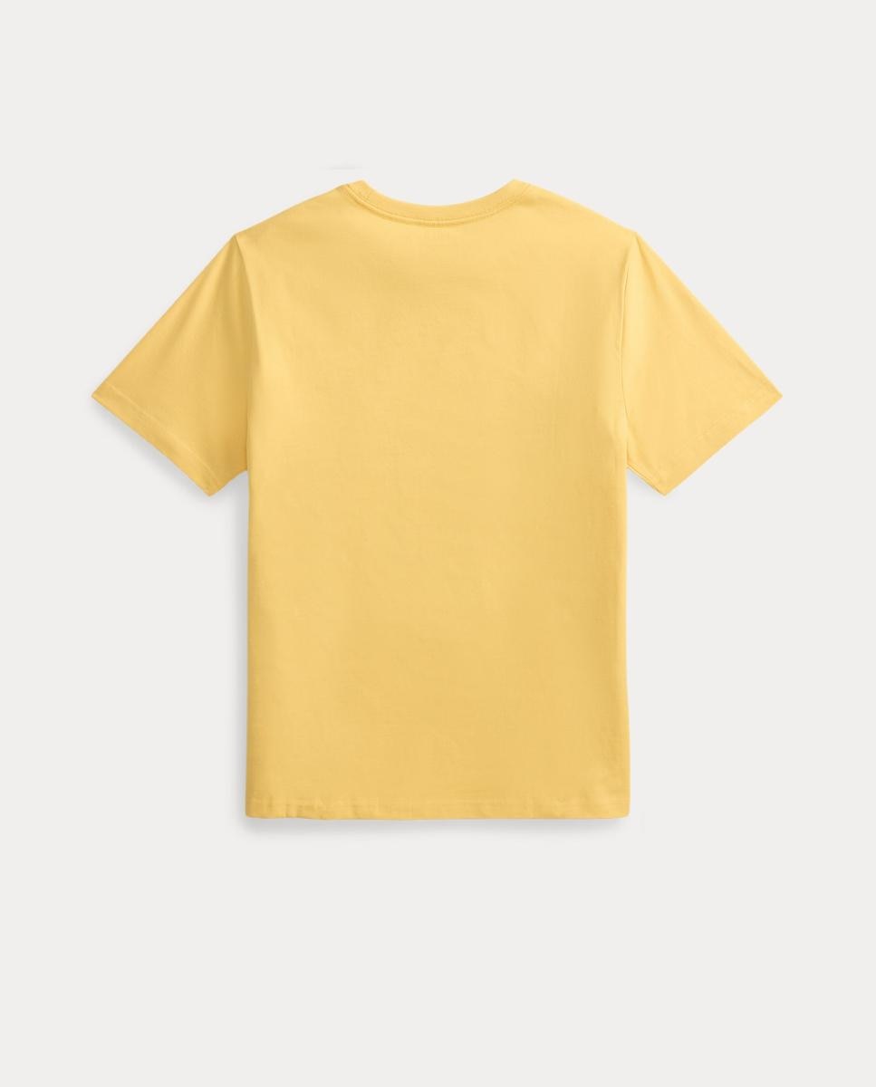 T-shirt Unissexo de Algodão com Logótipo Bordado Amarelo-2