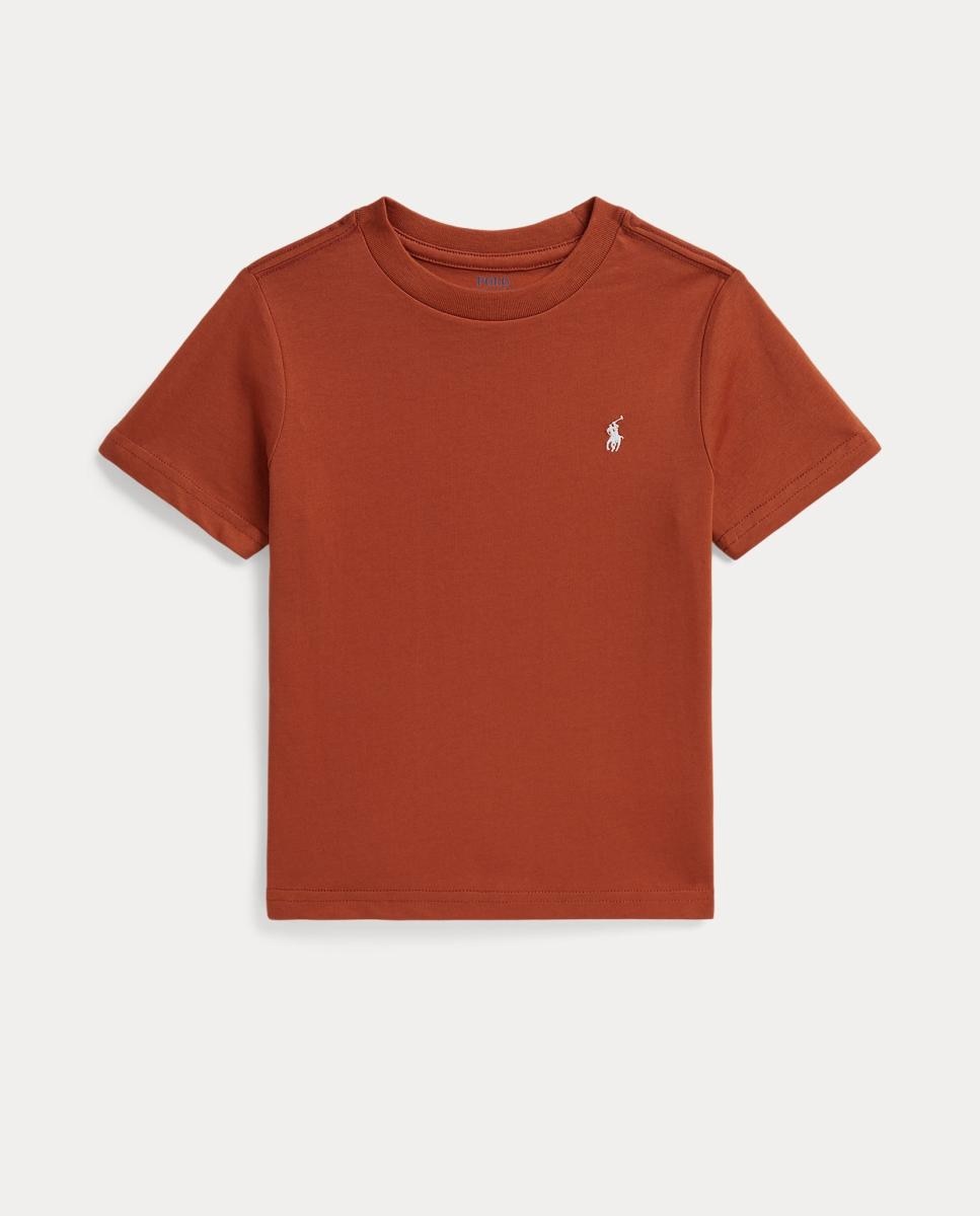 T-shirt Unissexo de Algodão com Logótipo Bordado Laranja-1
