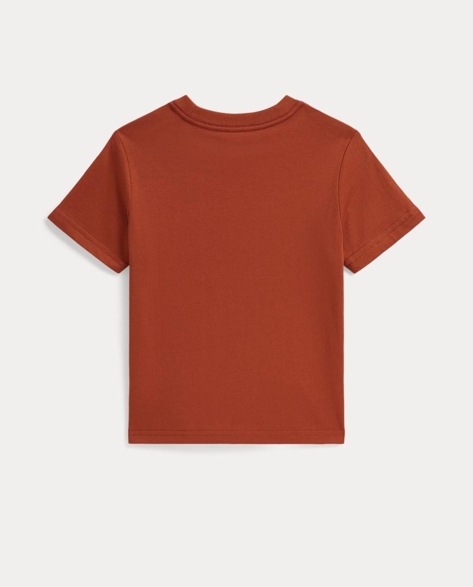 T-shirt Unissexo de Algodão com Logótipo Bordado Laranja-2